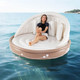 Inflatable Lounge Raft with Retractable Canopy product