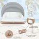 Inflatable Lounge Raft with Retractable Canopy product