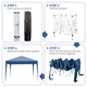 10 x 10-Foot Pop-up Tent Gazebo Beach Canopy with Removable Sidewalls product