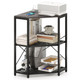 3-Tier Corner Table with Charging Station and Adjustable Metal Frame product
