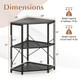 3-Tier Corner Table with Charging Station and Adjustable Metal Frame product
