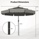 10-foot Solar Patio Umbrella with 3-Tier Vented Top and 32 LED Lights product