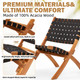3-Piece Acacia Patio Furniture Set with Coffee Table and Folding Chairs product