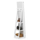 63" Freestanding Jewelry Armoire with Shelves and Pull-out Cabinet Door product