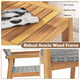 8-Piece Outdoor Acacia Wood Frame Patio Set product