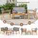 8-Piece Outdoor Acacia Wood Frame Patio Set product