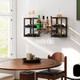 3-Tier Wall Mounted Wine Rack with Glasses Holder product