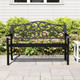 50" Porch Bench with Ergonomic Backrest and Armrests product