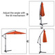 10' Hanging Offset Outdoor Market Patio Umbrella  product