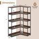 5-Tier 71"  L-Shaped Corner Bookcase with 2 Anti-Toppling Kits product