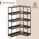 5-Tier 71"  L-Shaped Corner Bookcase with 2 Anti-Toppling Kits product
