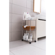 3-Tier Acrylic Rolling Cart with Wheels and Lockable Casters product