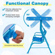 2-Seat Toddler Porch Swing with Metal Stand and Adjustable Canopy product