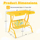 2-Seat Toddler Porch Swing with Metal Stand and Adjustable Canopy product
