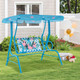 2-Seat Toddler Porch Swing with Metal Stand and Adjustable Canopy product