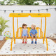2-Seat Toddler Porch Swing with Metal Stand and Adjustable Canopy product