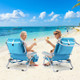Foldable Backpack Beach Chair with Cup Holder & Storage Pockets (1 or 2-Pack) product