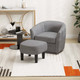 Swivel Barrel Chair with Ottoman product