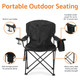 Durable Extra-Large Camping Chair with Padded Seat and Beverage Storage product