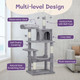 57" Cat Tree Tower with Padded Platform Bed and Sisal Scratching Posts product