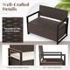 Rattan Loveseat with Inclined Backrest and Under-Seat Storage product
