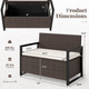 Rattan Loveseat with Inclined Backrest and Under-Seat Storage product