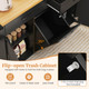 Rolling Kitchen Island Cart with Built-In Spice Rack and Towel Bar product