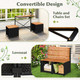 2-in-1 Outdoor Convertible Bench with Built-in Storage Space product