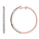 Diamond Hoop Earrings in Sterling Silver with Rose Gold Plating product