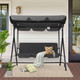 3-Seat Glider Outdoor Patio Swing with Canopy product