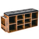  10-Cube Wooden Shoe Bench Organizer  product