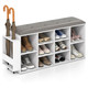  10-Cube Wooden Shoe Bench Organizer  product