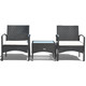3-Piece Patio Rattan Furniture Set with Coffee Table product