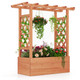 Wooden Raised Garden Bed with Trellis (1- or 2-Pack) product