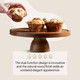 2-in-1 Acacia Wood Cake Stand with Lid product