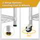 Wire Shelving Unit with Wheels and Metal Shelves product