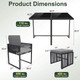 9-Piece Patio Dining Set with Tempered Glass Table product