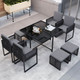 9-Piece Patio Dining Set with Tempered Glass Table product
