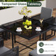 9-Piece Patio Dining Set with Tempered Glass Table product