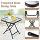 Patio Side Table with Tempered Glass Tabletop product