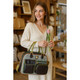 Structured Multi-Pocket Olive Accent Handbag product
