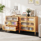 Mid-Century 3-Drawer Dresser with Solid Bamboo Frame product