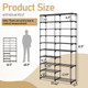 Double Row 10-Tier Non-Woven Shoe Rack product