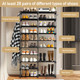 Double Row 10-Tier Non-Woven Shoe Rack product