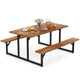 6-Person Acacia Wood Picnic Table with Umbrella Hole product