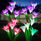 Solar Powered Garden Flowers with Lights (4-Pack) product