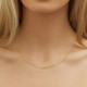 18K Gold Plated 2mm Cuban Link Chain product