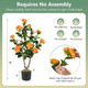 36" Artificial Camellia Tree with Cement Pot product