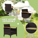  3-Piece Patio Rattan Furniture Set with Tabletop and Cushions product