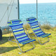 Portable Beach Chair with Headrest and Adjustable Backrest (Set of 2) product